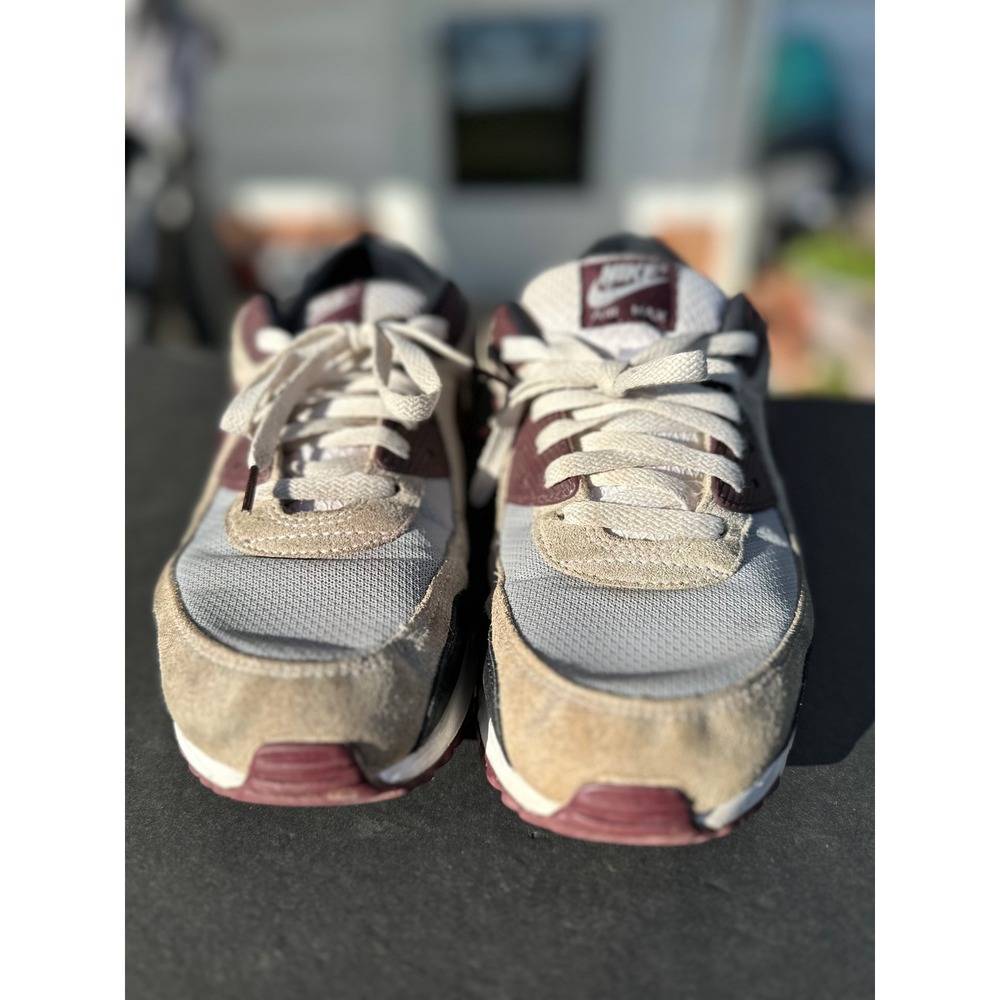 Nike Air Max 90‎ Phantom Iron Grey Rush Maroon DQ4071-004 Men's 12.5